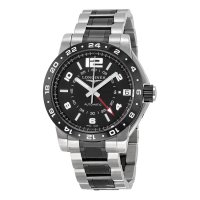 Réplique Longines Admiral GMT Noir Dial Acier et Ceramic Montre Homme L3.669.4.56.7