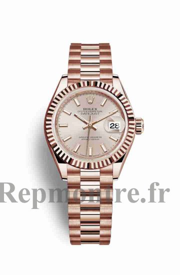 Réplique montre Rolex Datejust 28 Everose 279175 m279175-0001 - Cliquez sur l'image pour la fermer