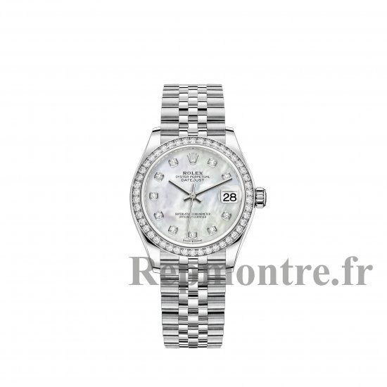 Réplique montre Rolex Datejust 31 Rolesor blanc cadran en nacre blanche bracelet Jubilee m278384rbr-0008 - Cliquez sur l'image pour la fermer