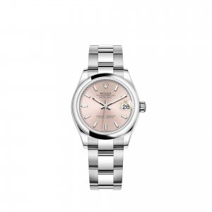 Réplique montre Rolex Datejust 31 Oystersteel cadran rose