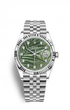Replique Montre Rolex Datejust 36 OysterAcier and Blanc Or M126234-0055