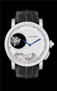 Réplique montre Cartier Rotonde de Cartier Repetition Minutes Mysterieux Double Tourbillon HPI01103