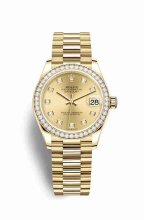 Réplique montre Rolex Datejust 31 jaune 278288RBR m278288rbr-0005