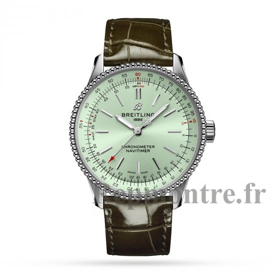 Breitling Navitimer Automatique 35 Bracelet en cuir en acier inoxydable Menthe Copie montre A17395361L1P2 - Cliquez sur l'image pour la fermer