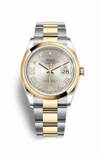Réplique montre Rolex Datejust 36 Jaune Roles jaune 18 ct 126203 m126203-0032