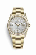 Réplique montre Rolex Day-Date 36 jaune 18 ct en semble de cosses 118388 m118388-0119
