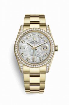 Réplique montre Rolex Day-Date 36 jaune 18 ct en semble de cosses 118388 m118388-0119