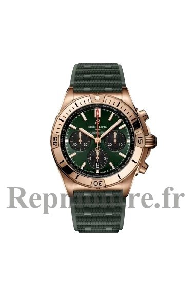 Breitling Chronomat B01 42 Rouge Or Vert Caoutchouc RB0134101L1S1 - Cliquez sur l'image pour la fermer