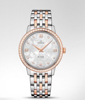 Réplique Omega De Ville Prestige Butterfly Quarz 32.7mm Montre 424.25.33.60.52.001