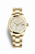 Réplique montre Rolex Datejust 31 jaune 18 ct 278248 Nacre pavee pavee Cadran m278248-0021