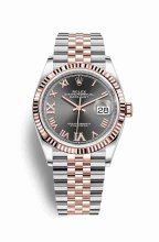 Réplique montre Rolex Datejust 36 Everose Roles 18 ct Everose 126231 m126231-0023