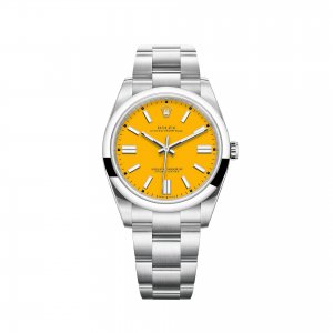 Copie Rolex Oyster Perpetual 41 Bracelet Oyster a cadran jaune m124300-0004