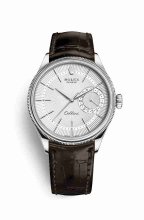 Réplique montre Rolex Cellini Date blanc guilloche Cadran m50519-0012