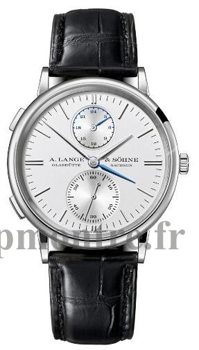 Réplique A.Lange & Sohne Saxonia Dual Time Or blanc 386.026 - Cliquez sur l'image pour la fermer