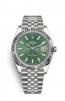 Replique Montre Rolex Datejust 41 OysterAcier and Blanc Or M126334-0030