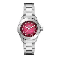 TAG Heuer Aquaracer Professional 200 Date 30mm Montre Copie Femme Rouge WBP2414.BA0622