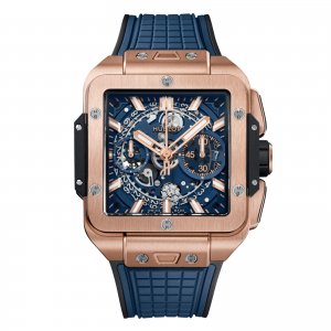 Hublot Square Bang Unico King Or Bleu 42 mm Replique montre pour homme 821.OX.5180.RX