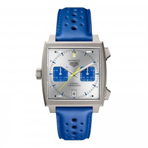 TAG Heuer Monaco Chronographe Racing Bleu ?dition Limitee 39mm Montre Replique Homme Argent CAW218C.FC6548