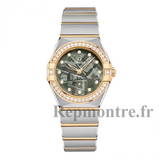 Omega Constellation 28 mm Copie montre femme Vert O13125286099002 - Cliquez sur l'image pour la fermer