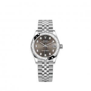 Réplique Rolex Datejust 31 Rolesor combination of Oystersteel white gold M278344RBR-0008