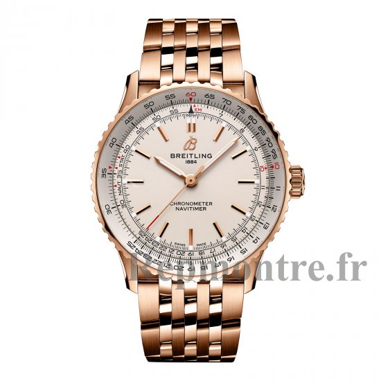 Breitling Navitimer Automatique 41 mm Replique de montre pour homme Argent Or rose 18 carats R17329F41G1R1 - Cliquez sur l'image pour la fermer