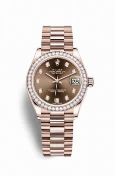 Réplique montre de Rolex Datejust 31 Everose 278285RBR Set chocolat et Cadran