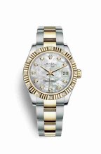 Réplique montre Rolex Datejust 31 Jaune Roles jaune 18 ct 178313 m178313-0032
