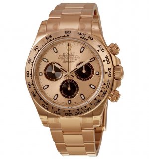 Réplique Rolex Cosmograph Daytona Rose Champagne Cadran 18k Or Rose Bracelet 116505PSO