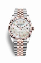 Réplique montre Rolex Datejust 36 Everose Roles 18 ct Everose 126231 m126231-0021