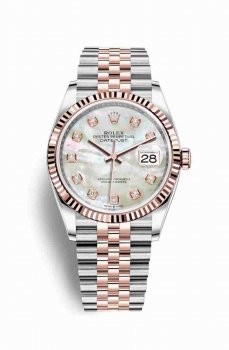 Réplique montre Rolex Datejust 36 Everose Roles 18 ct Everose 126231 m126231-0021