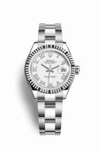 Réplique montre Rolex Datejust 28 Blanc Roles en blanc 279174 Blanc Cadran m279174-0020