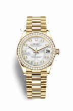 Réplique montre Rolex Datejust 31 jaune 18 ct 278288RBR m278288rbr-0006