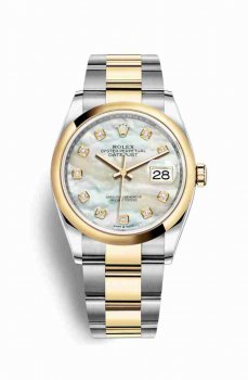 Réplique montre Rolex Datejust 36 Jaune Roles jaune 18 ct 126203 m126203-0024