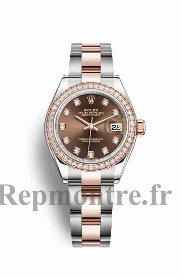 Réplique montre Rolex Datejust 28 Everose Roles 18 ct Everose 279381RBR m279381rbr-0012 - Cliquez sur l'image pour la fermer