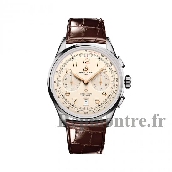 Breitling Premier B01 Chronographe 42mm Montre Replique Homme Creme AB0145211G1P1 - Cliquez sur l'image pour la fermer