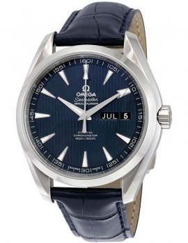 Réplique Omega Aqua Terra Co-Axial Annual Calendar Bleu Cadran 231.13.43.22.03.002