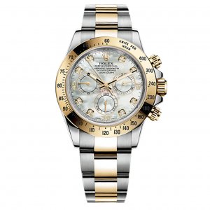 Réplique Rolex Cosmograph Daytona Mere de perle Cadran montre en acier inoxydable