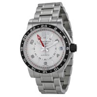 Réplique Longines Admiral GMT argent Dial Acier inoxydable Montre Homme L3.668.4.76.6