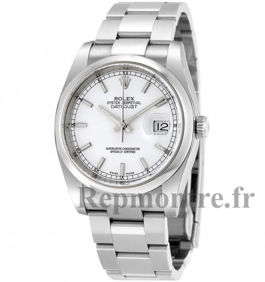 Réplique Rolex Datejust Blanc Indice glace Cadran Oyster Bracelet 116200WSO - Cliquez sur l'image pour la fermer