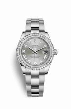 Réplique montre Rolex Datejust 31 Blanc Role blanc 178384 Rhodium Cadran