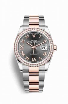 Réplique montre Rolex Datejust 36 Everose Roles 18 ct Everose 126281RBR m126281rbr-0012