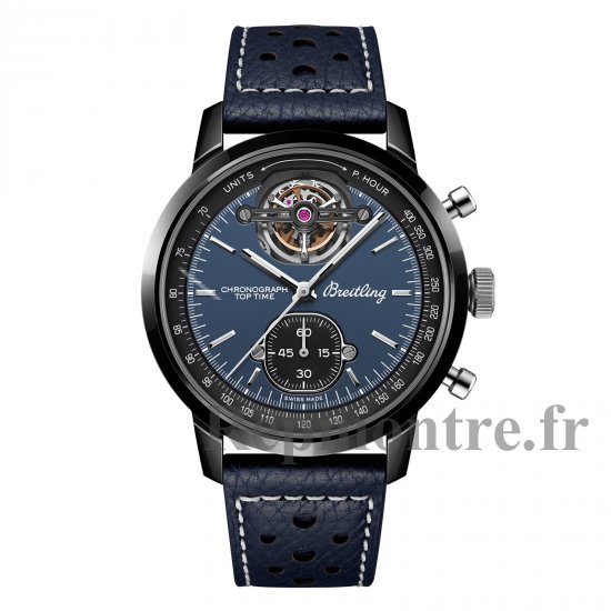 Breitling Top Time B21 Shelby Cobra Tourbillon 42 mm Copie montre homme Bleu SB21251A1C1X1 - Cliquez sur l'image pour la fermer