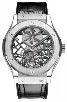 Réplique Hublot Classic Fusion Skeleton Tourbillon Titanium 505.NX.0170.LR