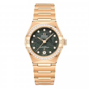 Omega Constellation 29 mm Copie montre femme Vert O13155292099005