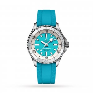 Breitling Superocean Automatique 36 Acier inoxydable Turquoise Caoutchouc Replique montre A17377211C1S1