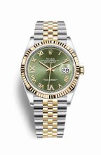 Réplique montre Rolex Datejust 36 Jaune Roles jaune 18 ct 126233 m126233-0025
