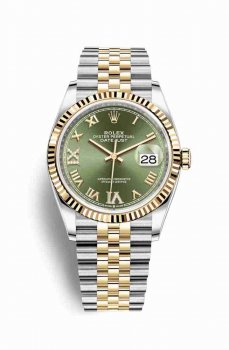 Réplique montre Rolex Datejust 36 Jaune Roles jaune 18 ct 126233 m126233-0025