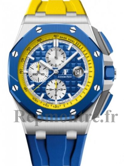 Replique Audemars Piguet Royal Oak Offshore Chronographe Automatique "Drapeau Ukraine" Acier inoxydable Bleue/Jaune Cadran 26400SO.OO.A057CA.01 - Cliquez sur l'image pour la fermer