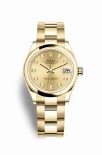 Réplique montre Rolex Datejust 31 jaune 278248 Champagne Set Cadran m278248-0013