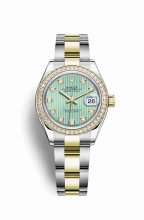 Réplique montre Rolex Datejust 28 Jaune Roles jaune 18 ct 279383RBR m279383rbr-0014